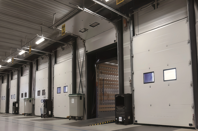 Durable Automatic Wind Resistant Industrial Sectional Door for Warehouse Cold Chain